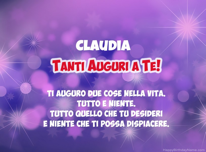 Buon compleanno Claudia – immagine di buon compleanno n. 49