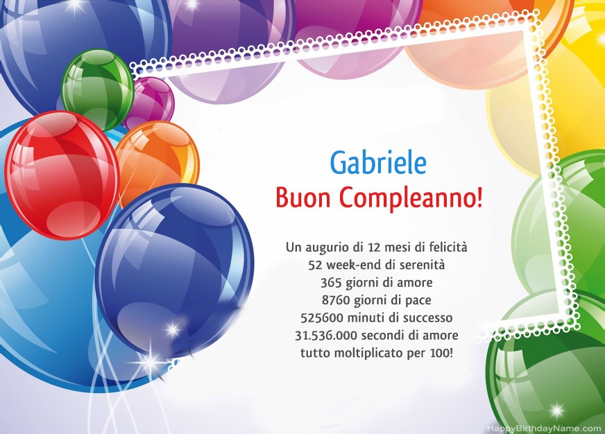 Buon compleanno Gabriele – immagine di buon compleanno n. 4
