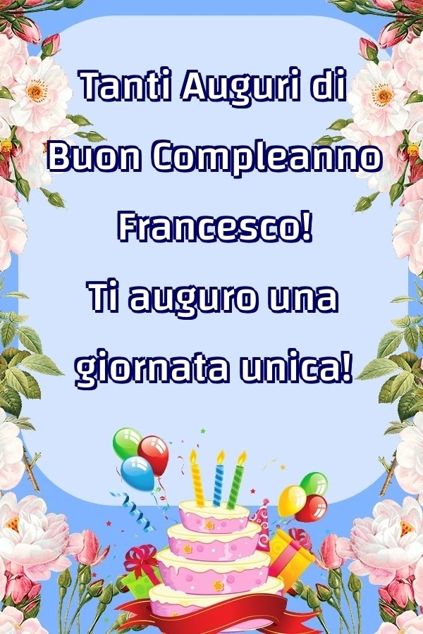 Buon compleanno Nipote Francesco – immagine di buon compleanno n. 160