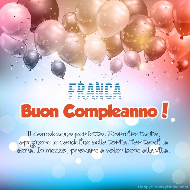 Buon compleanno Franca – immagine di buon compleanno n. 85