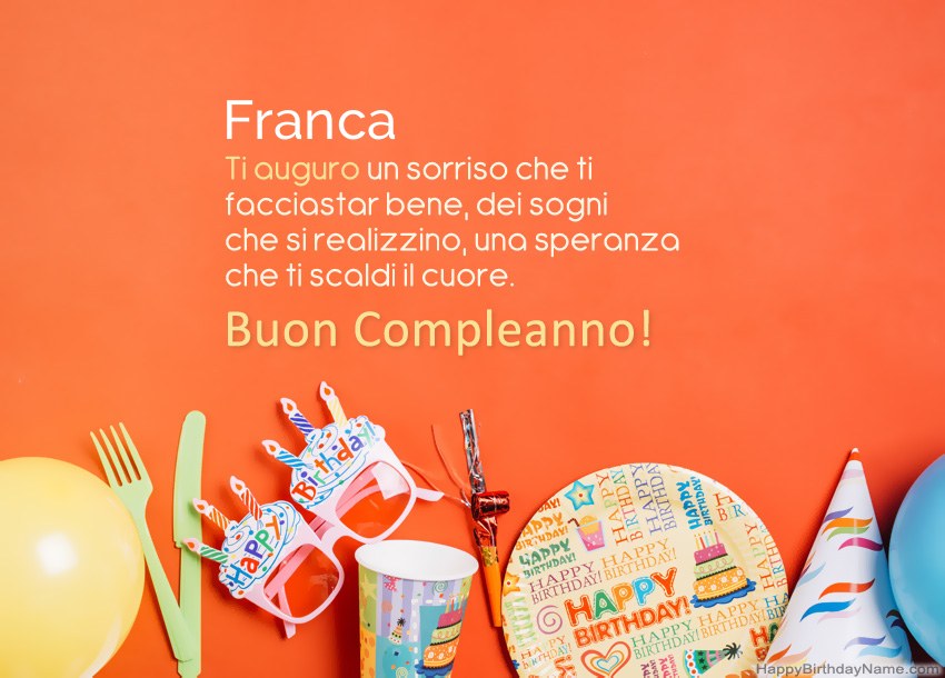 Buon compleanno Franca – immagine di buon compleanno n. 62