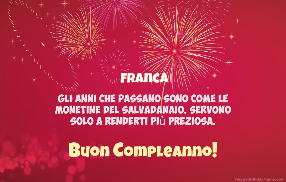 Buon compleanno Franca – immagine di buon compleanno n. 86
