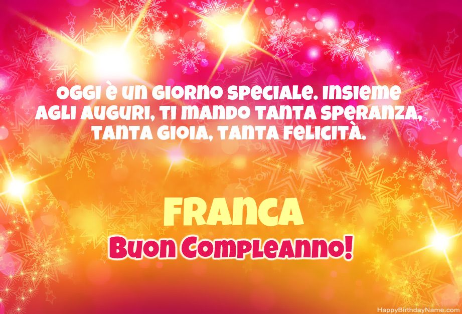Buon compleanno Franca – immagine di buon compleanno n. 92