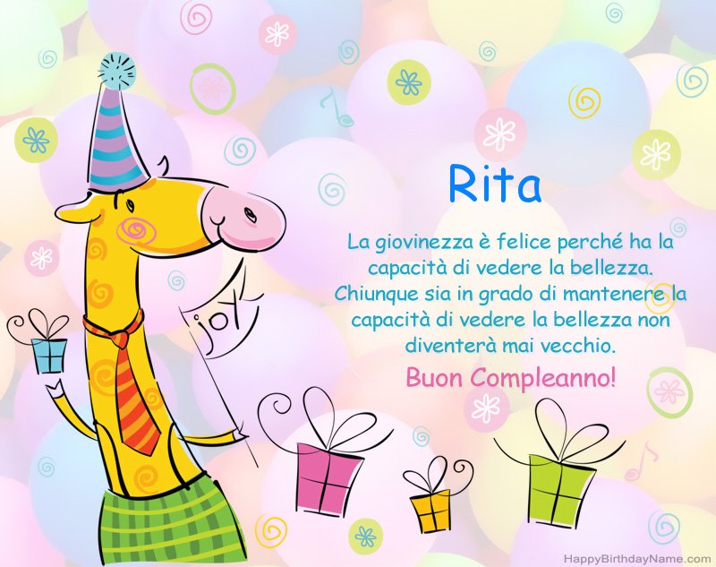 Buon compleanno Rita – immagine di buon compleanno n. 32