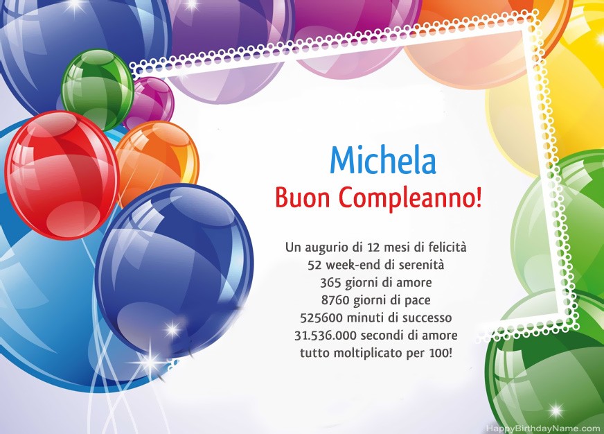 Buon compleanno Michela – immagine di buon compleanno n. 6
