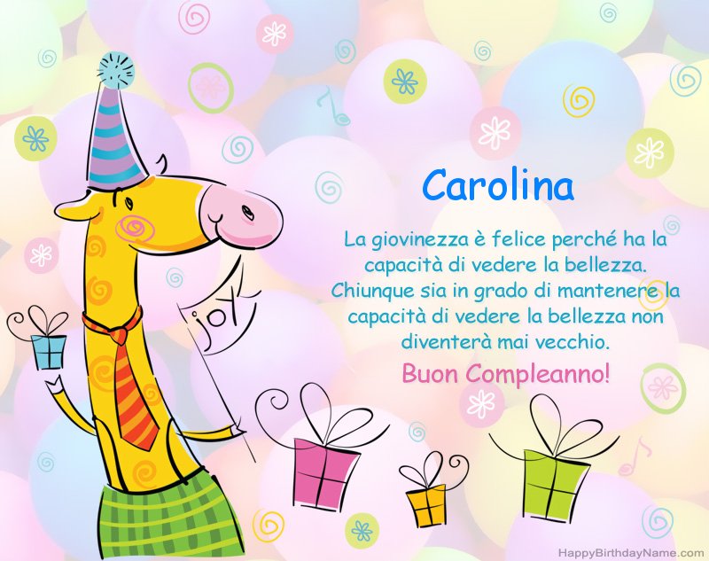 Buon compleanno Carolina – immagine di buon compleanno n. 38
