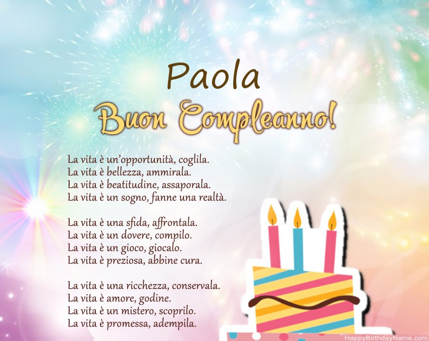 Buon compleanno Paola – immagine di buon compleanno n. 128