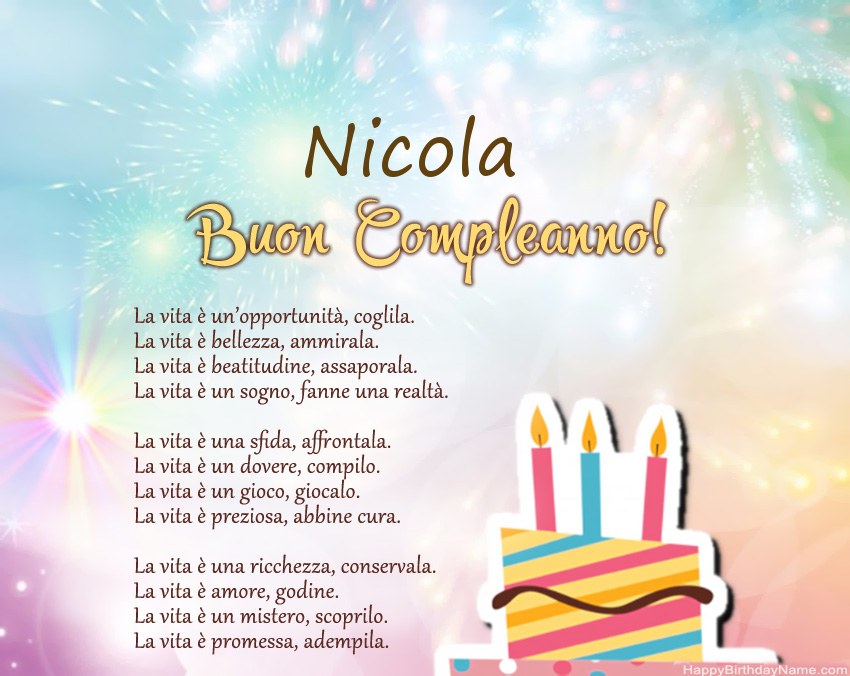 Buon compleanno Nicola – immagine di buon compleanno n. 68