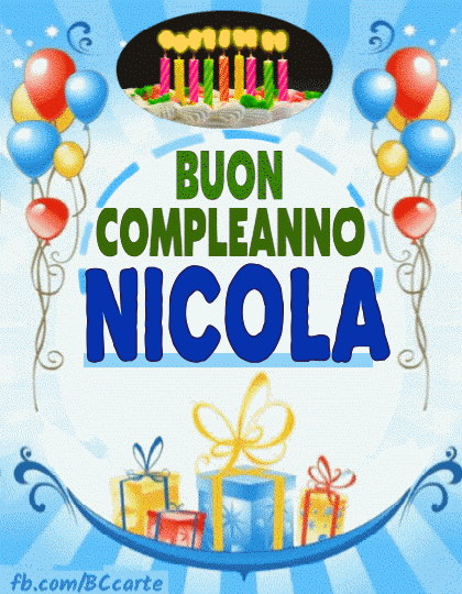 Buon compleanno Nicola – GIF di buon compleanno n. 7