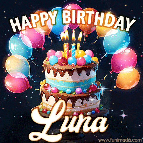 Buon compleanno Luna – GIF di buon compleanno n. 15