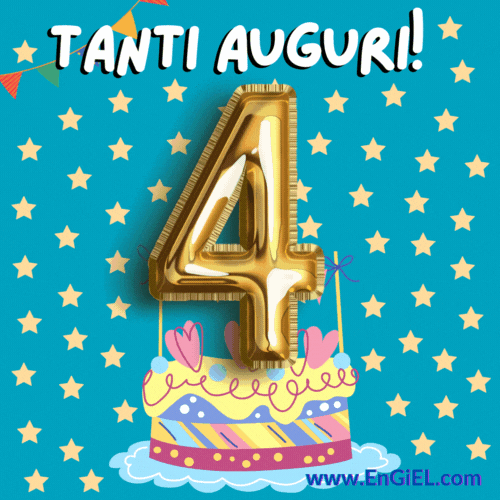 Auguri E Frasi Di Buon Compleanno Per I 4 Anni, Con Immagini – GIF di buon compleanno n. 7