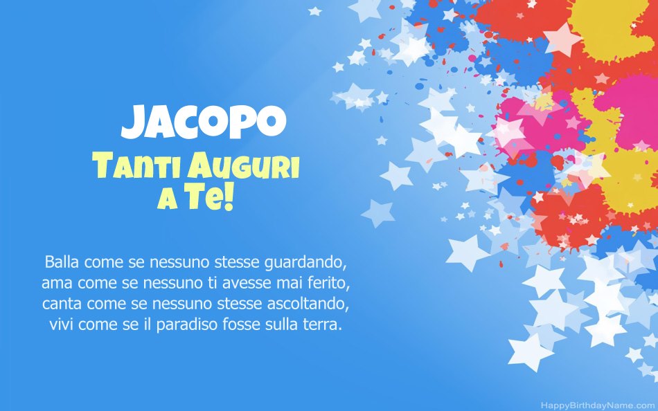 Buon compleanno Jacopo – immagine di buon compleanno n. 49